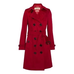 Burberry Sandringham  Red Cashmere Coat